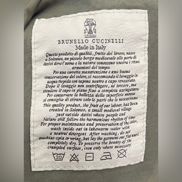 Brunello Cucinelli Women’s Olive Utility Pants Drawstring Ankle Size 6 - Picture 5 of 11